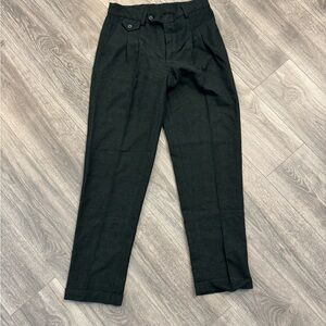 Men's Dark Green Tweed Pants | 30W x 32L